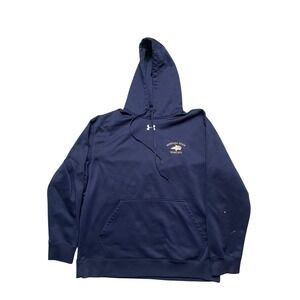 Under Armour Montana State Bobcats Navy Blue Hoodie Sweatshirt Mens XL Loose Fit